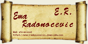 Ema Radonoćević vizit kartica